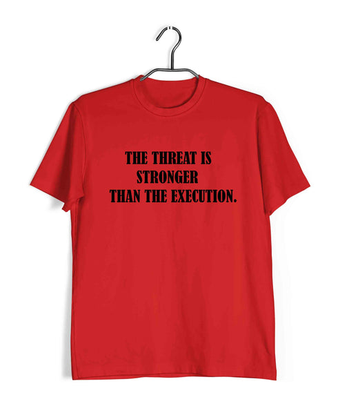Chess Nimsowitsche The threat is stronger than the execution. Sports Casual Graphic Printed T-Shirt for Men